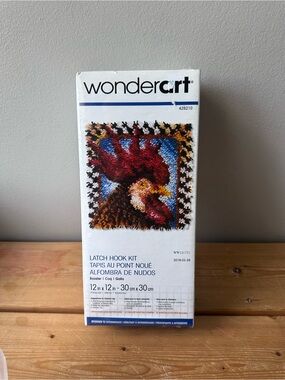 Wonder Art Rooster Farm Latch Hook Kit 12x12